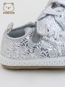 RABEISIR Infant/Toddler Geometric 3D Design Sports Shoes, Spring/Autumn - Silver - View 3