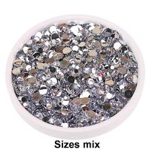 2mm-6mm Mixed Size, 2000pcs/Pack, Multi-Color, Flat Back Round Crystal Rhinestone Gems, DIY Nail Art Stones, Diamond Design Accessories, Glitter Nail Stickers Decor, Suitable For Phone Cases, Clothes, Bags, Shoes, Crafts. Nail Art Supplies, Nail Decorations. - Multicolor - View 35