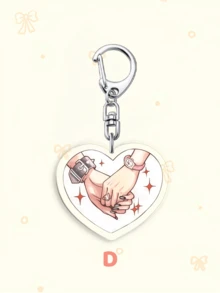 1个亚克力卡通娜娜钥匙扣，可爱草莓玻璃/707钥匙形状和黑色石头元素，Y2K原宿创意背包挂件，手机和汽车配件，包包挂饰粉丝礼物 - 彩色 - 查看 11