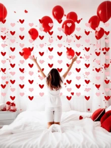 Dây trang trí hình trái tim 80 chiếc, màu đỏ và hồng - Trang trí ngày Valentine, đồ trang trí trái tim treo, biểu ngữ ngày Valentine, vòng hoa Valentine treo, đồ trang trí ngày Valentine, đồ trang trí trái tim lớn cho ngày Valentine, quà tặng Valentine, trang trí tiệc, trang trí chủ đề lãng mạn, chất liệu nhẹ, dễ treo, quà tặng cho người yêu, mua sắm ngày lễ, trang trí đám cưới, trang trí phòng (không cần tự làm) - Nhiều màu - Xem 5