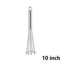 Stainless Steel Egg Beater, Kitchen Baking Whisk Tool, Cake Cream Whipper - Silver - View 12