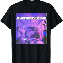 80s 90s AESTHETIC VAPORWAVE TEES - Black - View 1
