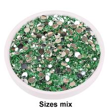 2mm-6mm Mixed Size, 2000pcs/Pack, Multi-Color, Flat Back Round Crystal Rhinestone Gems, DIY Nail Art Stones, Diamond Design Accessories, Glitter Nail Stickers Decor, Suitable For Phone Cases, Clothes, Bags, Shoes, Crafts. Nail Art Supplies, Nail Decorations. - Multicolor - View 20