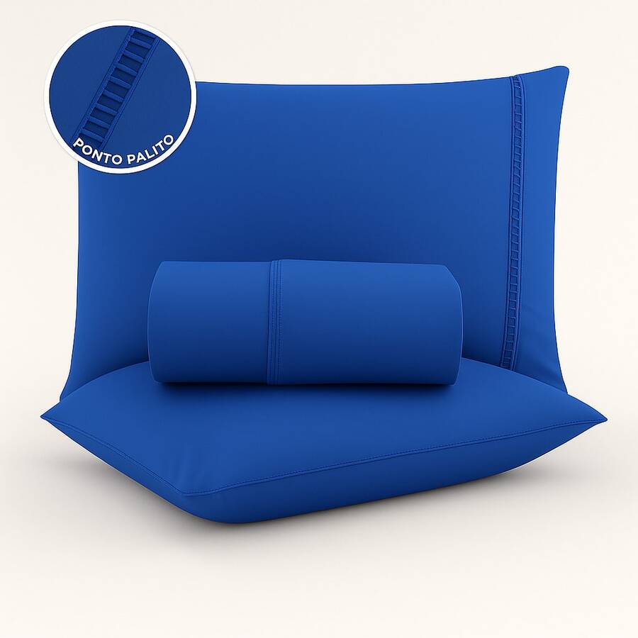 Single | Double | Queen Sheet Set With Hemstitching – A Touch Of Comfort And Refinement - Blue - View 1