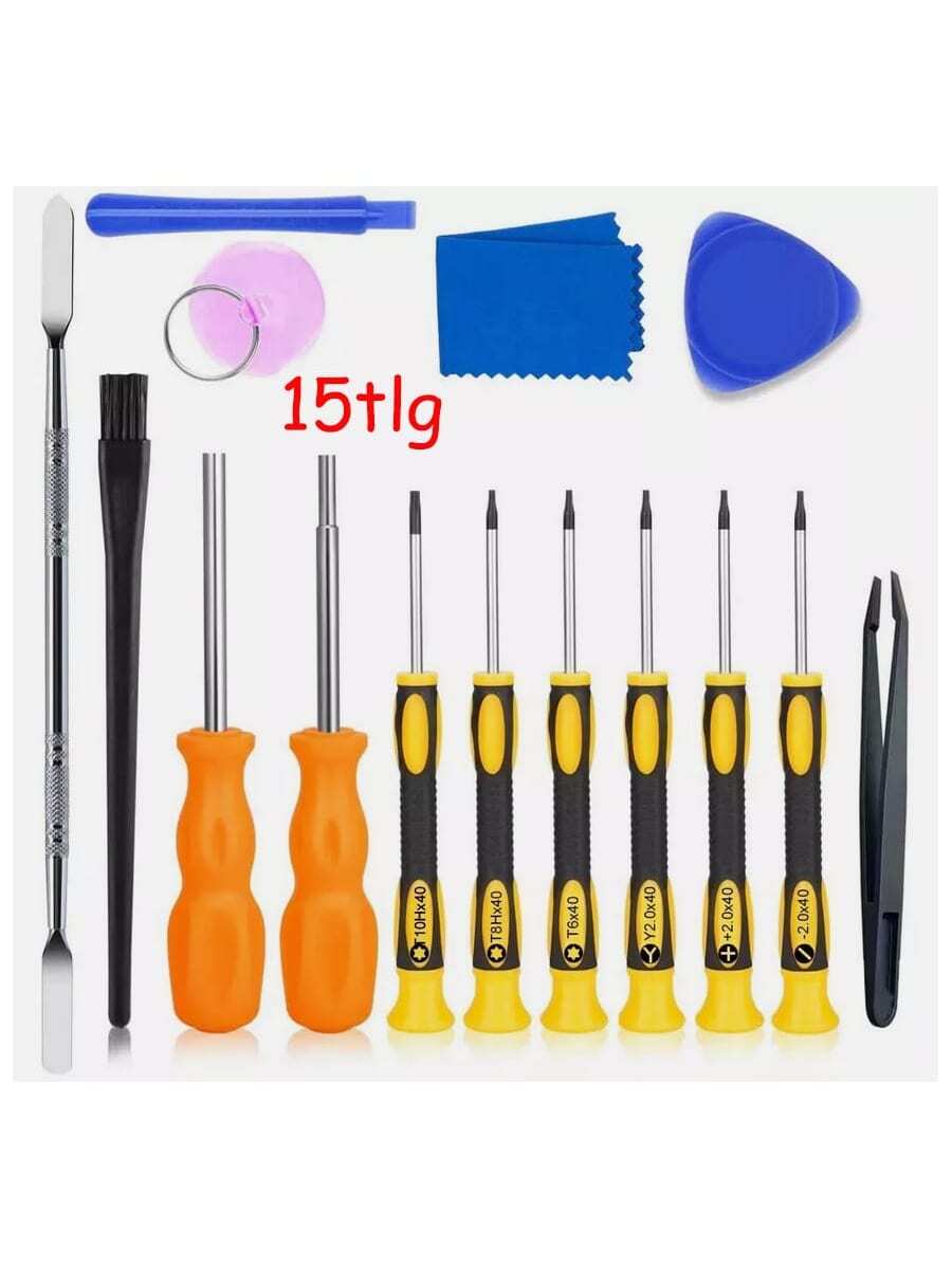 15-In-1 Professional Repair Tool Set Including Screwdriver Compatible With Switch, New 3DS, 2DS XL, NES, SNES, NDS, NDSL, DS Lite, GBA, GameCube Maintenance - 15 Items - View 1