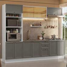 Cocina Integral Completa Modular Madesa Vik 270cm BG 06 - Blanco y Gris - Ver 1