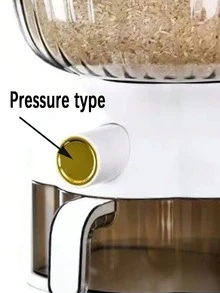 10kg Capacity Sealed Rice Storage Container, Moisture-Proof And Insect-Proof, Home Use Rice Bucket With Measuring Cup - Multicolor - View 2