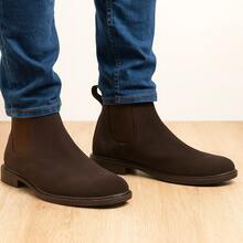 Combo Chelsea Boot, Men's Suede Ankle Boot, 100% Comfortable For Everyday Work. - 靴子=棕色鞋 - 查看 2