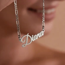 Collier de style bohème élégant - Collier mat personnalisé pour femmes - Bijou pendentif de style bohème élégant avec nom/initiale, 1 pièce chaîne en acier inoxydable 304, cadeau personnalisable pour elle, anniversaire, fête des mères, occasions quotidiennes et formelles - Cadeau de bijou personnalisé - givré multicolore - Voir 4