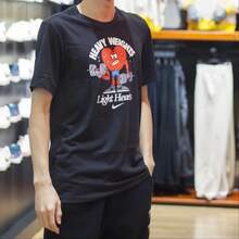 Nike Dri-FIT Cartoon Letter Print Graphic Casual Round Neck Short Sleeve Dropped Shoulder T-Shirt - Black - View 9