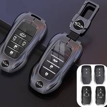 Key Fob Cover, Suitable For Camry, Avalon, RAV4, Prado, Highlander, Corolla, C-HR, Crown, Levin, Vios Car Key Shell, Zinc Alloy Car Key Case Accessories - A - View 6