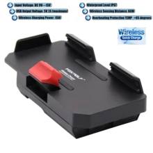 FOX WOLF 1 Red/White Label Black Wireless Charging Phone Stand Waterproof 15W Fast Charging ABS+PC Suitable For BMW R1200 R1250 R1300 F750 F700 F850 F800 GS ADV - A - View 2