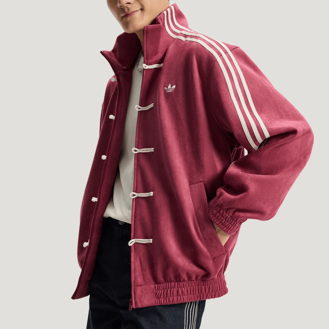 Adidas Originals CTT Chinese Track Casual Jacket KR0294 Unisex Red - 紅色 - 查看 1