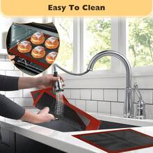 3pcs/6pcs Silicone Baking Mat, Black Hollow Baking Pad, High Quality Oven Mat - - - View 9