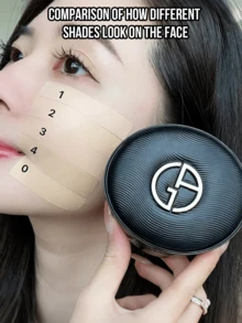 Giorgio Armani 阿玛尼丝滑柔润气垫粉底液 1# 5g，奢华定制柔滑质地，轻盈保湿，均匀贴合，打造完美遮瑕和自然轮廓，蕴含滋养肌肤成分，持久焕发光彩，奢华气垫粉盒自带镜子，适合日常妆容、旅行和馈赠。 - 黑色 - 查看 4