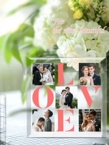 Personalized Couple Photo Acrylic Block Plaque, Custom Picture Acrylic Display, Valentines Day Gift For Him, Her, Couple Photo Frame, Personalized Couple Photo Acrylic Block,Happy Valentines Day Keepsake,Anniversary Gift - Picture - View 3