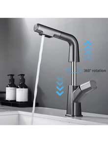 Torneira Misturador Pia Cozinha Bancada Banheiro Bancada 304 - Chumbo - Visão 3