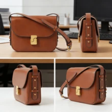 XF Women's Bags, Crossbody Bags, Shoulder Bags, Shoppers, Small Square Bags Made Of High-Quality Cowhide Leather, Premium Leather Bags, Shoulder Bags, Crossbody Bags. Shoppers, Handbags And Shopper Bags In Niche Designs. - 經典棕色 - 查看 7