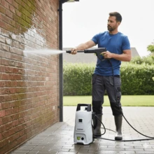 Hidrolavadora Eléctrica 1160 PSI LT118-1000 Okayama Alta Presión Lavadora Portátil Motor Eléctrico Limpieza Hogar Auto Patio Fachadas Jardín - Blanco - Ver 7