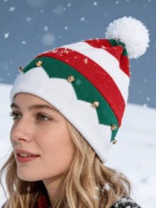 1 pieza Gorro de moda de invierno, surtido de gorros de punto tejidos para otoño/invierno - Multicolor - Ver 3