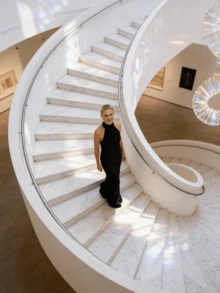 Women Scarf Maxi Dress Silk Halter Tie Up Backless Bodycon Dress Cowl Back Draped Party Wedding Dresses - 黑色 - 查看 3