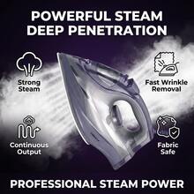 SOKANY 2071 Steam Iron, Handheld Dry & Wet Ironing Machine, Ceramic Soleplate For Quick Wrinkle Removal - Dusty Purple - View 3