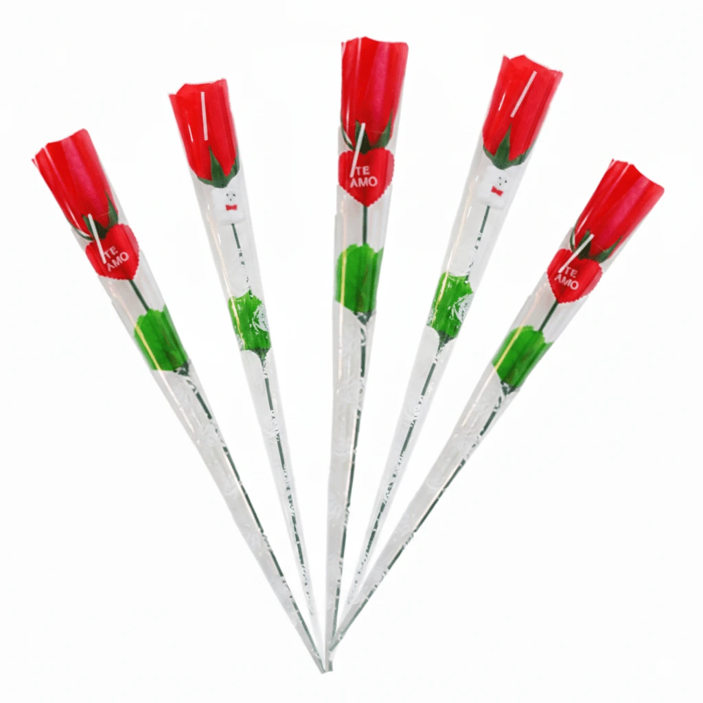 Rosa Roja con Mini Osito Valentín 40cm - 3pcs - Ver 1