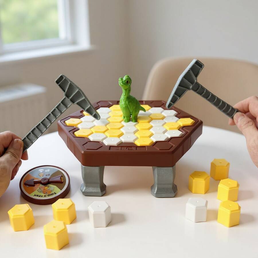 Dinosaur Rescue Ice Cube Toys | Ice Cube Crush And Smash Game | Interactive Party/Family Toys | High-Quality Plastic Material - Yellow - View 1