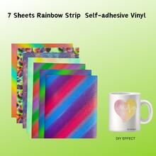 Self-Adhesive Permanent Vinyl Sticker Set, Suitable For Mugs, Glasses, Windows, Party Decorations, Crafts Cutting, Home Decor - Multicolor - View 24