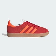Adidas Originals Gazelle Indoor Beige Better Scarlet Casual Sneakers Women's JS1402 | Retro Heritage Style, Timeless Silhouette - 紅色 - 查看 2