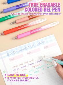12/24/36 Colors Erasable Gel Pens, Retractable Washable Markers, Quick Drying Non-Smudge Stationery Colored Erasable Pens Set For Students - Sets - View 12