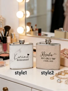 1pc Custom Wedding Wine Bottle Sleeve With Personalized Text, Elegant And Practical Wedding Gift - Multicolor - View 4