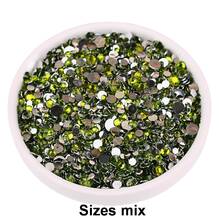 2mm-6mm Mixed Size, 2000pcs/Pack, Multi-Color, Flat Back Round Crystal Rhinestone Gems, DIY Nail Art Stones, Diamond Design Accessories, Glitter Nail Stickers Decor, Suitable For Phone Cases, Clothes, Bags, Shoes, Crafts. Nail Art Supplies, Nail Decorations. - Multicolor - View 44