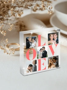 Personalized Couple Photo Acrylic Block Plaque, Custom Picture Acrylic Display, Valentines Day Gift For Him, Her, Couple Photo Frame, Personalized Couple Photo Acrylic Block,Happy Valentines Day Keepsake,Anniversary Gift - Picture - View 4