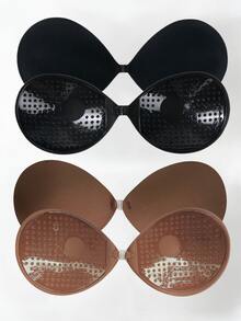 女士棕色/黑色无肩带聚拢文胸，前扣式，针织面料，可重复使用，自带粘性。 - 彩色 - 查看 21