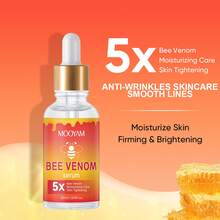 MOOYAM 1-3支装蜂毒面部精华液，蕴含肽、烟酰胺、透明质酸和甘油。这款面部护理精华液能够滋润并紧致面部肌肤，提供保湿、柔滑、提拉和紧致效果。适合所有肤质。抗衰老护肤 - BEE  ESSENCE - 查看 4