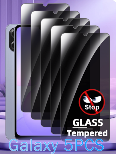 5pcs Tempered Glass Screen Protector For Samsung Series, Black Frame Design, Anti-Spy, Anti-Shatter, Anti-Oil, Anti-Scratch, HD Display, Smooth Touch, Ultra-Thin 35° Privacy Protection, Precise Fit, Easy Installation, Bubble-Free, Super Clear Mobile Phone Accessories Screen Protection Essentials, Applicable To Daily Shield, Office, Home Daily Shield Office Home Phone Screen Protector Privacy Screen Protector Waterproof Shockproof Anti-Fall Scratch Resistant