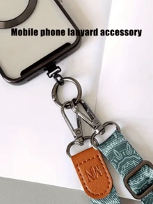 通用金属夹，可旋转不锈钢连接垫，用于固定手机、连接挂钩和挂绳 - 黑色 - 查看 1