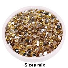 2mm-6mm Mixed Size, 2000pcs/Pack, Multi-Color, Flat Back Round Crystal Rhinestone Gems, DIY Nail Art Stones, Diamond Design Accessories, Glitter Nail Stickers Decor, Suitable For Phone Cases, Clothes, Bags, Shoes, Crafts. Nail Art Supplies, Nail Decorations. - Multicolor - View 42