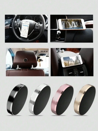 1PC Mini Magnetic Phone Holder Made Of Metal, A Multi-Functional Car Phone Navigation Holder, Suitable For IPhones And Android Phones. A Birthday Gift, A Car Accessory For Family And Friends, And A Car Phone Holder.