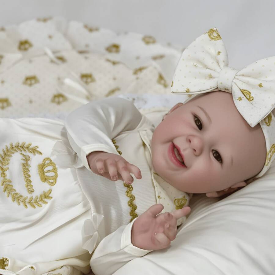 Reborn Baby Doll, Realistic Newborn, Silicone Body, On - Gold - View 1
