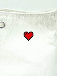 1pc Christmas Pixel Style Casual Zinc Alloy Brooch, Cartoon Heart Shaped Pixel Brooch Pin, Red Heart Decor For Clothes, Backpack, Couples, Fashion Accessory - Pixel Heart - View 9