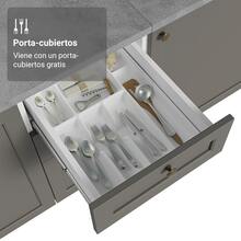 Cocina Integral Completa Modular Madesa Vik 270cm BG 04 - Blanco y Gris - Ver 8