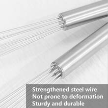 Stainless Steel Egg Beater, Kitchen Baking Whisk Tool, Cake Cream Whipper - Silver - View 4