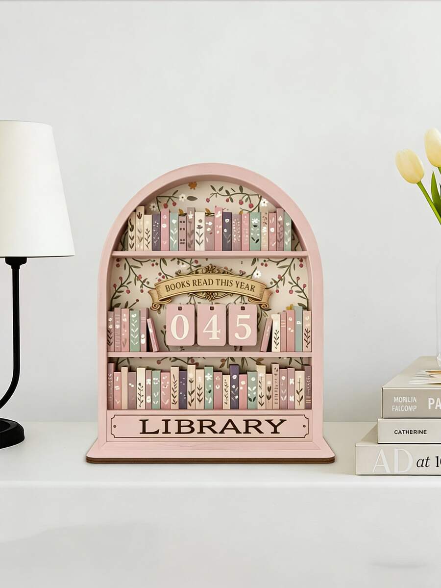 Bảng theo dõi đọc sách phong cách retro 2D, vật trang trí đếm sách hàng năm - Bảng theo dõi năm nay có thể theo dõi đến 999 cuốn sách. Có đế để tự lắp ráp. Thích hợp cho sách văn phòng, sách hiện đại, cấu trúc chắc chắn, trang trí kệ sách, quà tặng cho người yêu sách, trưng bày và lưu trữ sách, hiển thị số lượng sách trên kệ và quà tặng cho thử thách đọc sách. Thích hợp cho độc giả, giáo viên, nhà văn và những người đam mê sách. - Nhiều màu - Xem 1