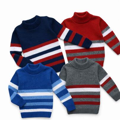 Blusa de Lã menino infantil gola alta cacharrel sueter cardigam frio inverno do 2 ao 8