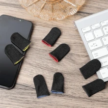 5 Pairs High Sensitivity Gaming Finger Sleeves, Carbon Fiber Gaming Finger Covers, Breathable Anti-Sweat Gaming Finger Sleeves, Anti-Tear Gaming Finger Covers, Suitable For Mobile Games And All Touchscreen Devices - A - View 4