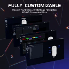 MAMBASNAKE ATTACK SHARK M4 Ultra-Light Wireless Gaming Mouse, 52g, 24000 DPI PAW3311 Optical Sensor, 2.4G/Bluetooth/Wired 3-In-1 Ergonomic Computer Mouse, RGB Lighting, 400mAh Battery, Programmable Mouse, Compatible With PC/Win, Christmas Gift, Children's Gift, 2026 New Year Gift - White/Black - Multicolor - View 13