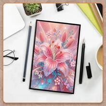 1 Set DIY Mosaic Colorful Crystal Floral Pattern Leather Notebook Diamond Painting Kit For Adults, PU Leather Art And Craft, For Learning Office Art Drawing - Multicolor - View 16