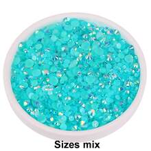 2mm-6mm Mixed Size, 2000pcs/Pack, Multi-Color, Flat Back Round Crystal Rhinestone Gems, DIY Nail Art Stones, Diamond Design Accessories, Glitter Nail Stickers Decor, Suitable For Phone Cases, Clothes, Bags, Shoes, Crafts. Nail Art Supplies, Nail Decorations. - Multicolor - View 78
